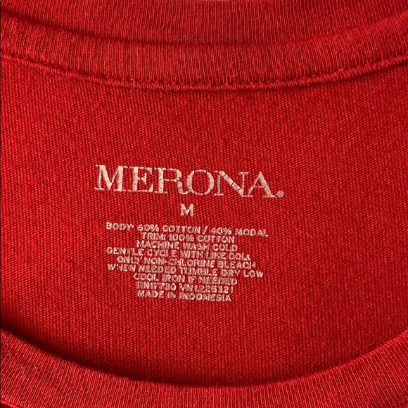 Merona tee-shirt short sleeve ruffles red - Picture 6 of 8